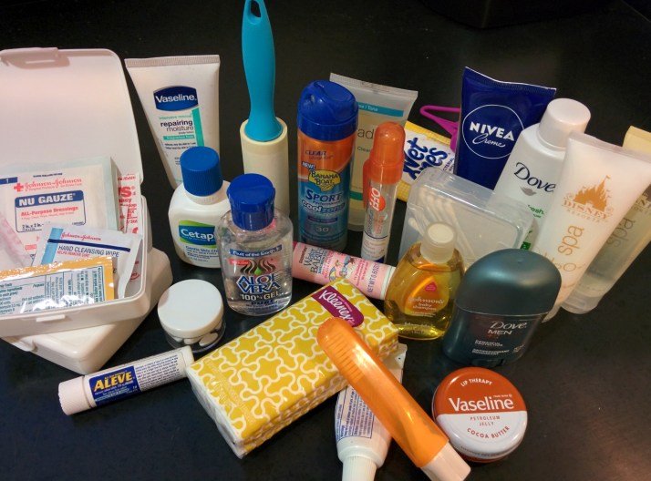 Not pushing any of these products, but simply making the point that you can find travel size everything.  And now's the time to use those hotel amenities everyone has...they're perfectly sized for travel!